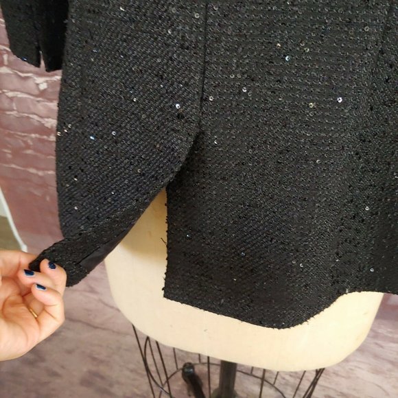 ❤️SOLD❤️CHANEL Tweed Sequin Jacket Blazer Employee - Picture 7 of 12